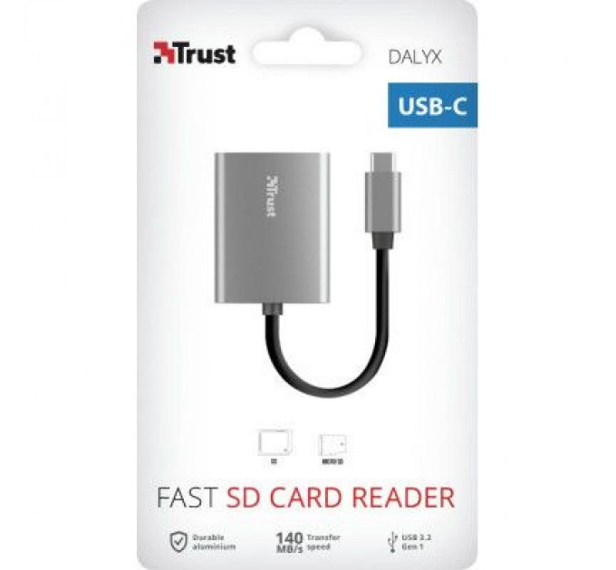 Trust Зчитувач флеш-карт Trust Dalyx Fast USB-С Card reader (24136)
