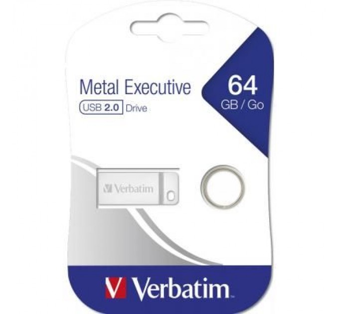 Verbatim USB флеш накопичувач Verbatim 64GB Metal Executive Silver USB 2.0 (98750)