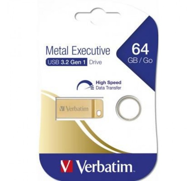 Verbatim USB флеш накопичувач Verbatim 64GB Metal Executive Gold USB 3.0 (99106)