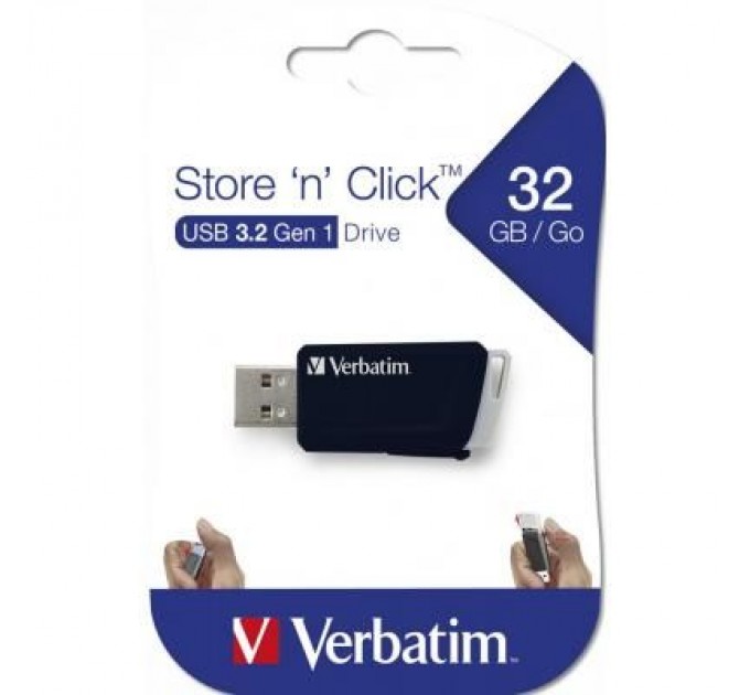 Verbatim USB флеш накопичувач Verbatim 32GB Store 'n' Click USB 3.2 (49307)