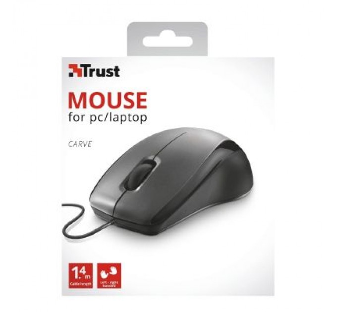 Trust Мишка Trust Carve USB Black (23733)