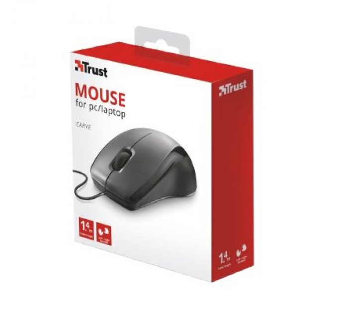 Trust Мишка Trust Carve USB Black (23733)