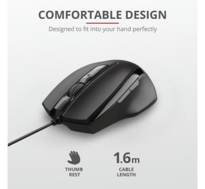 Trust Мишка Trust Voca USB Black (23650)