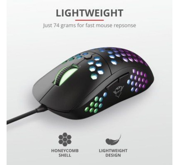 Trust Мишка Trust GXT 960 Graphin Ultra-lightweight RGB USB Black (23758)