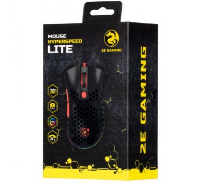 2E Мишка 2E HyperSpeed Lite RGB Black (2E-MGHSL-BK)