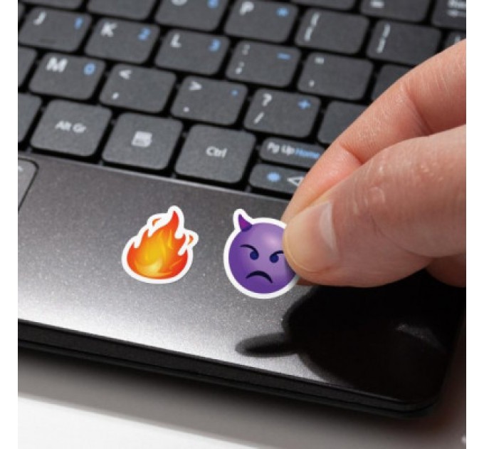 SampleZone Наклейка на клавіатуру SampleZone непрозора чорна, біло-помаранчевий (SZ-BK-RS)