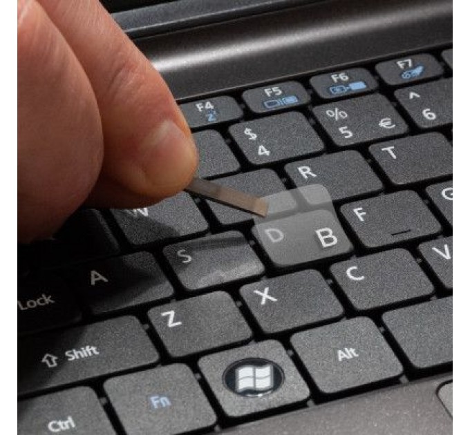 SampleZone Наклейка на клавіатуру SampleZone прозора, білий (SZ-N-W)