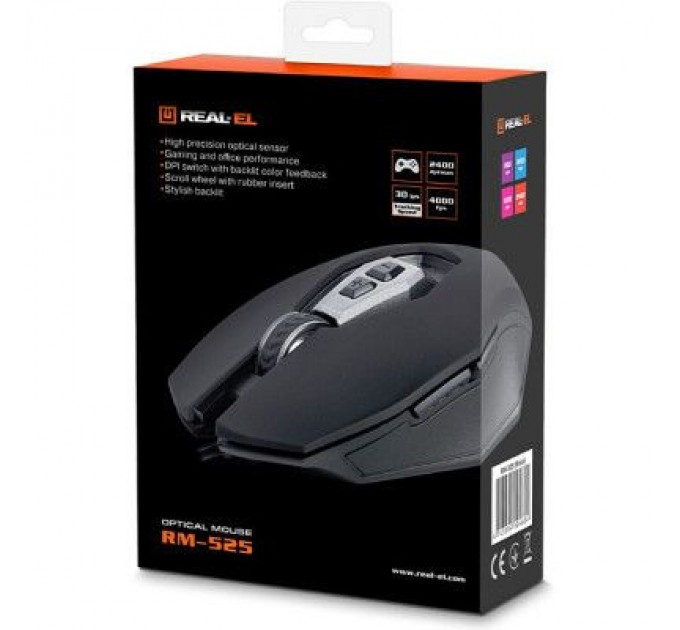 REAL-EL Мишка REAL-EL RM-525 Black