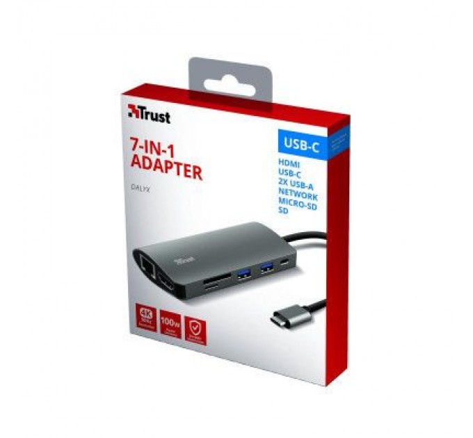 Trust Концентратор Trust DALYX 7-IN-1 USB-C ALUMINIUM (23775_TRUST)