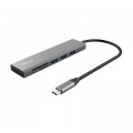 Trust Концентратор Trust HALYX FAST 3USB+CARD READER USB-C ALUMINIUM (24191_TRUST)