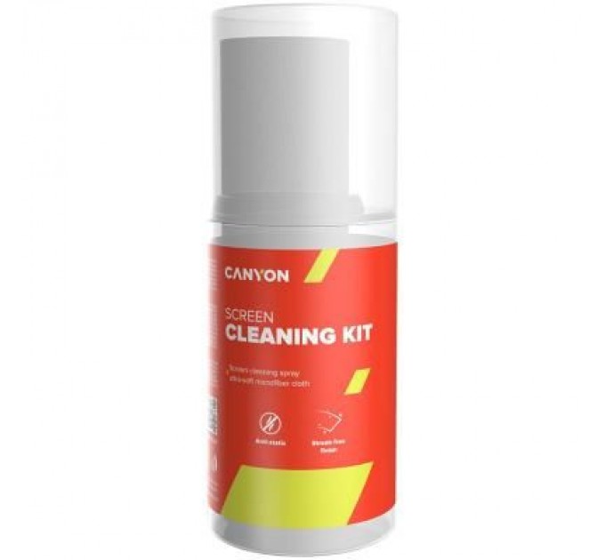 Canyon Спрей для очищення Canyon Screen Cleaning Spray 200ml + 18x18cm microfiber (Kit) (CNE-CCL31)