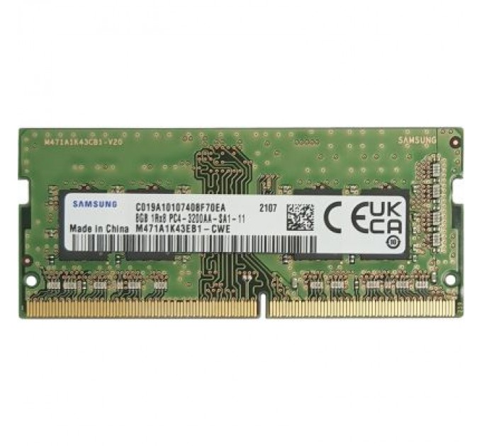 Samsung Модуль пам'яті для ноутбука SoDIMM DDR4 8GB 3200 MHz Samsung (M471A1K43EB1-CWE)
