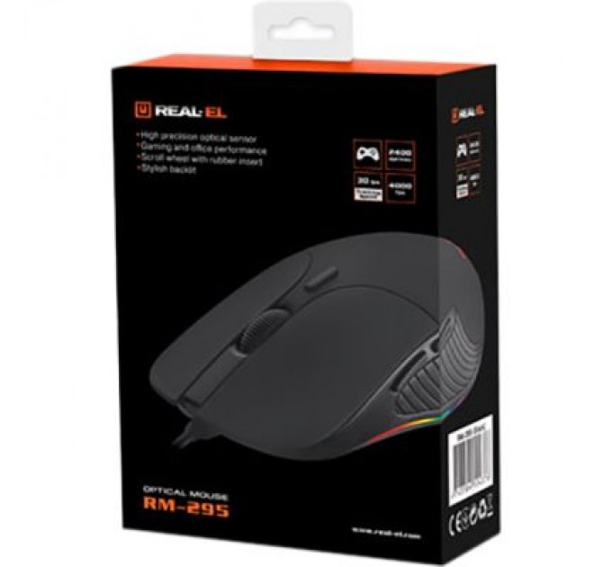 REAL-EL Мишка REAL-EL RM-295 USB Black