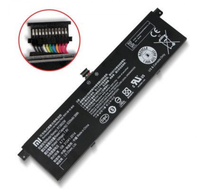 Xiaomi Акумулятор до ноутбука Xiaomi R13B02W (Mi Book Air 13.3"), 5320mAh (39Wh), 4cell, 7.6V, Li (A47638)
