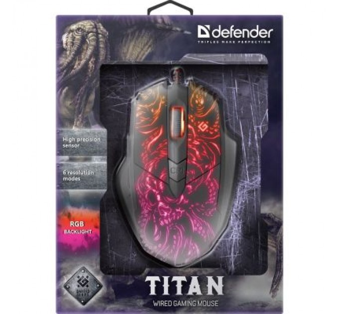 Defender Мишка Defender Titan GM-650L RGB Black (52650)