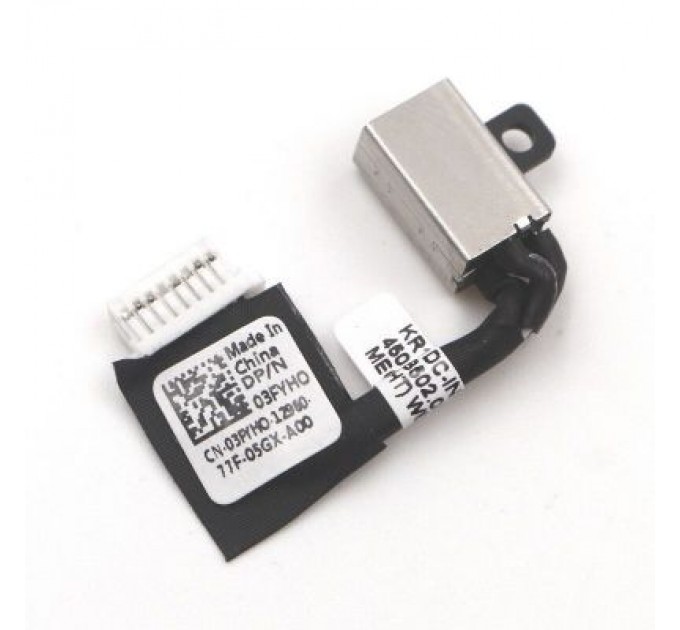 Dell Роз'єм живлення ноутбука з кабелем Dell 03FYH0 (4.5mm x 3.0mm + center pin), 8(7)-pin, 4 см (A49117)