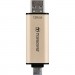 Transcend USB флеш накопичувач Transcend 128GB JetFlash 930 Gold-Black USB 3.2/Type-C (TS128GJF930C)
