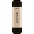 Transcend USB флеш накопичувач Transcend 256GB JetFlash 930 Gold-Black USB 3.2/Type-C (TS256GJF930C)