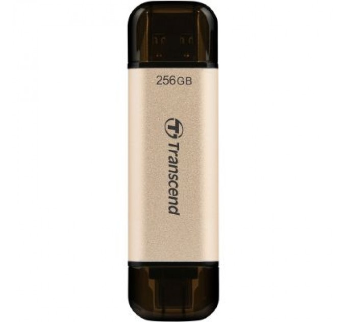 Transcend USB флеш накопичувач Transcend 256GB JetFlash 930 Gold-Black USB 3.2/Type-C (TS256GJF930C)