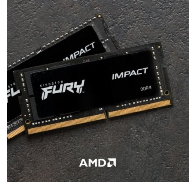 Kingston Fury (ex.HyperX) Модуль пам'яті для ноутбука SoDIMM DDR4 32GB (2x16GB) 2666 MHz FURY Impact Kingston Fury (ex.HyperX) (KF426S16IBK2/32)
