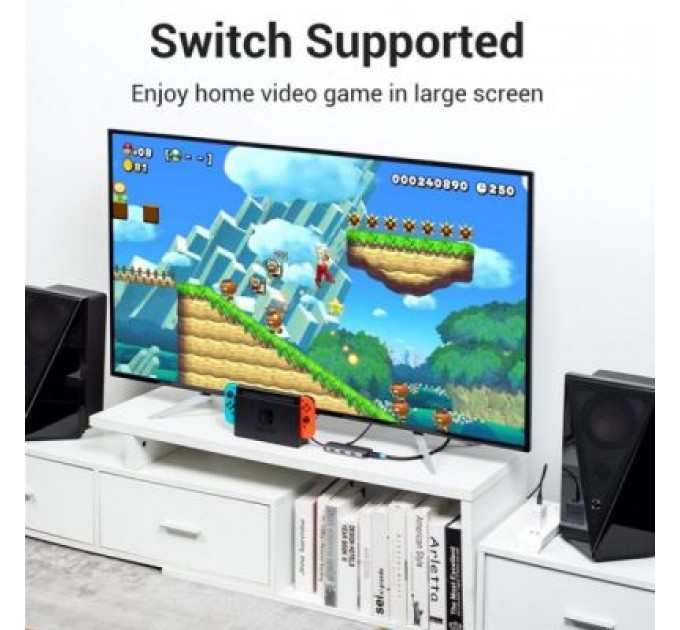 Vention Концентратор Vention USB3.1 Type-C --> HDMI/USB 3.0x3/PD 100W Hub 5-in-1 (TODHB)