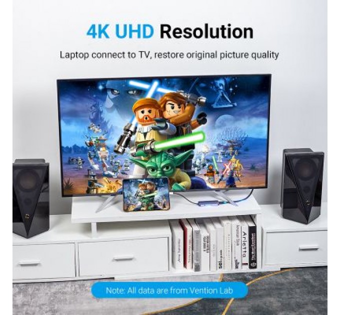 Vention Концентратор Vention USB3.1 Type-C --> HDMI/USB-C Gen 1/USB 3.0x3/PD 100W Hub 6-i (TOFHB)