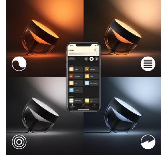 Philips Настільна лампа Philips Hue Iris, Color, BT, DIM, чорна (929002376201)