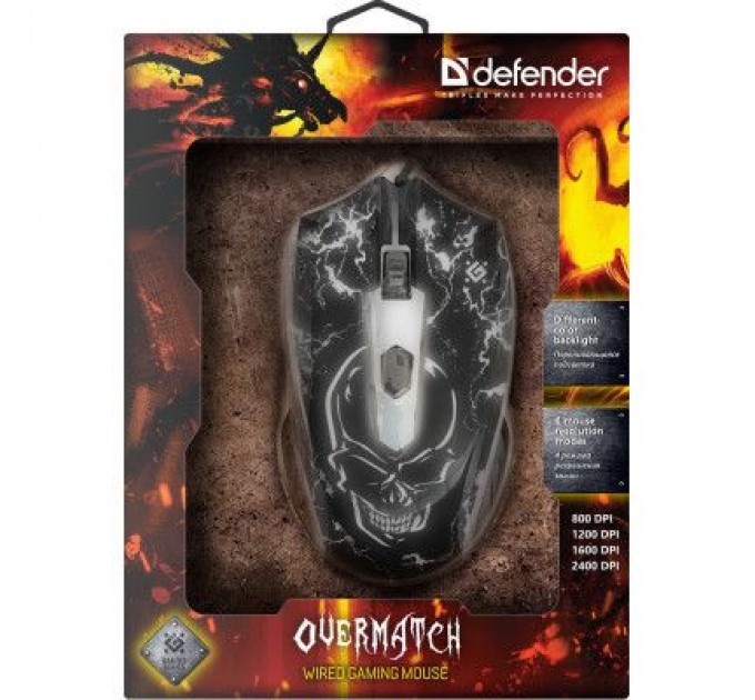 Defender Мишка Defender Overmatch GM-069 USB Black (52069)