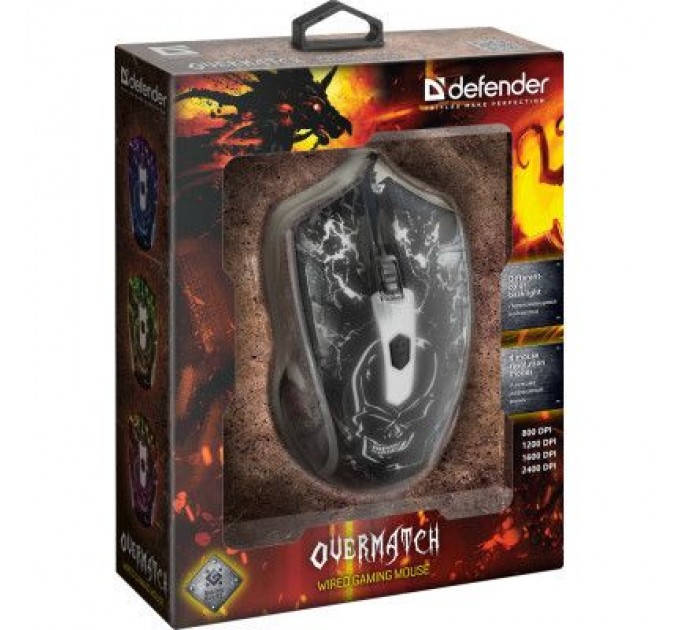Defender Мишка Defender Overmatch GM-069 USB Black (52069)
