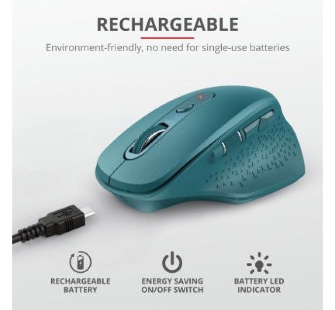 Trust Мишка Trust Ozaa Rechargeable Wireless Blue (24034)