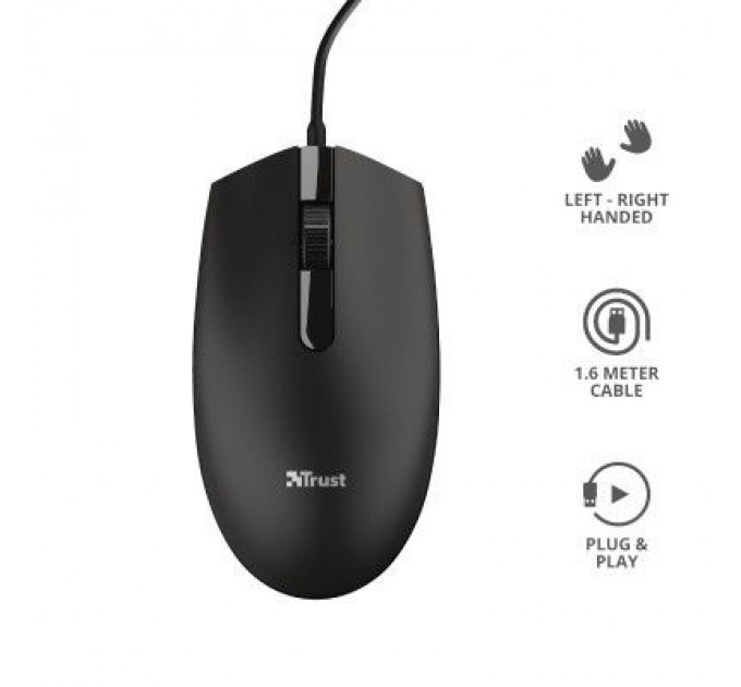 Trust Мишка Trust Basi USB Black (24271)