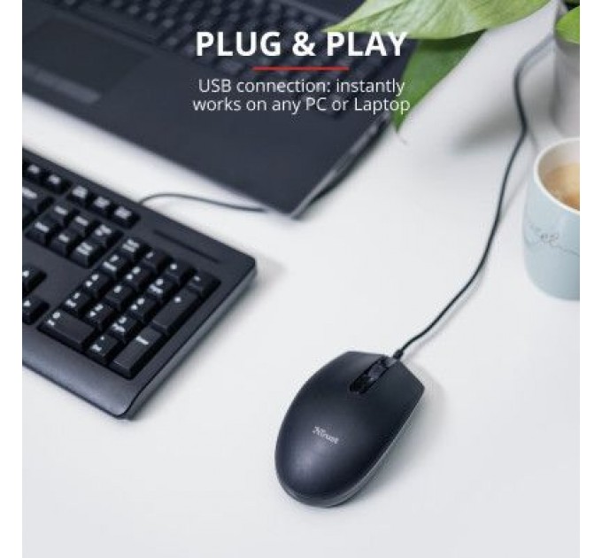 Trust Мишка Trust Basi USB Black (24271)