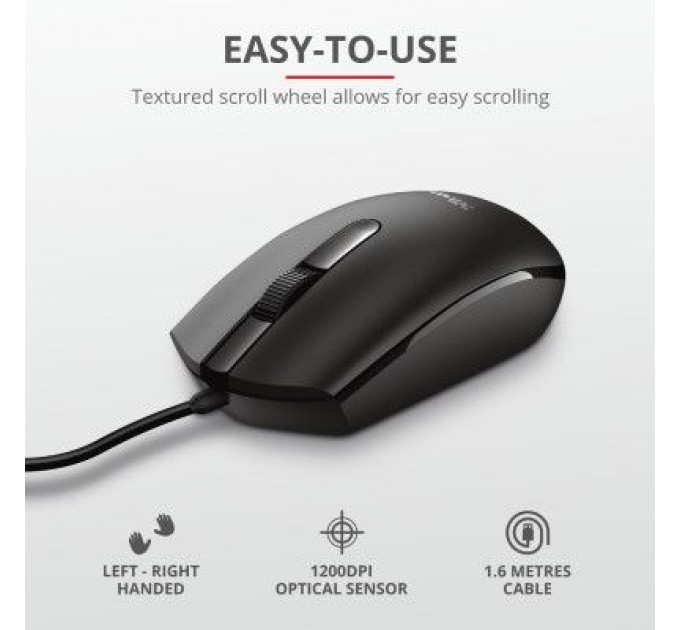 Trust Мишка Trust Basi USB Black (24271)