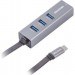 Maxxter Концентратор Maxxter Type-C to Gigabit Ethernet, 3 Ports USB 3.0 (NECH-3P-02)