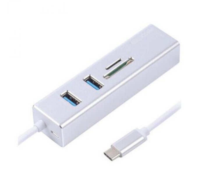 Maxxter Концентратор Maxxter USB to Gigabit Ethernet, 2 Ports USB 3.0 + microSD/TF card r (NECH-2P-SD-01)
