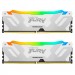 Kingston Fury (ex.HyperX) Модуль пам'яті для комп'ютера DDR5 48GB (2x24GB) 8400 MHz Renegade RGB White/Silver Kingston Fury (ex.HyperX) (KF584CU40RWAK2-48)