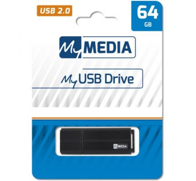 Verbatim USB флеш накопичувач Verbatim 64GB MyMedia Black USB 2.0 (69263)