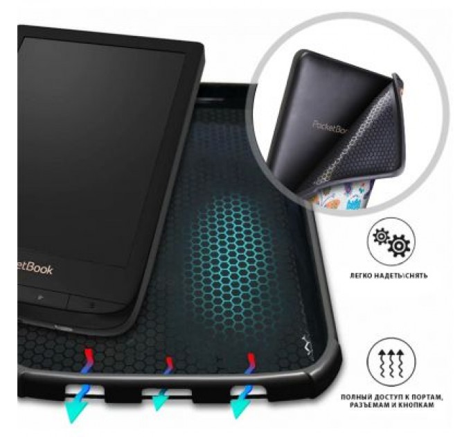 AirOn Чохол до електронної книги AirOn Premium PocketBook 606/628/633 picture 6 butterfly (4821784622281)