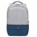 RivaCase Рюкзак для ноутбука RivaCase 17.3" 7567 Prater, Grey / Dark Blue (7567Grey/DarkBlue)