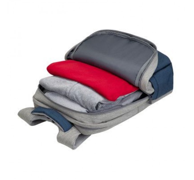 RivaCase Рюкзак для ноутбука RivaCase 17.3" 7567 Prater, Grey / Dark Blue (7567Grey/DarkBlue)