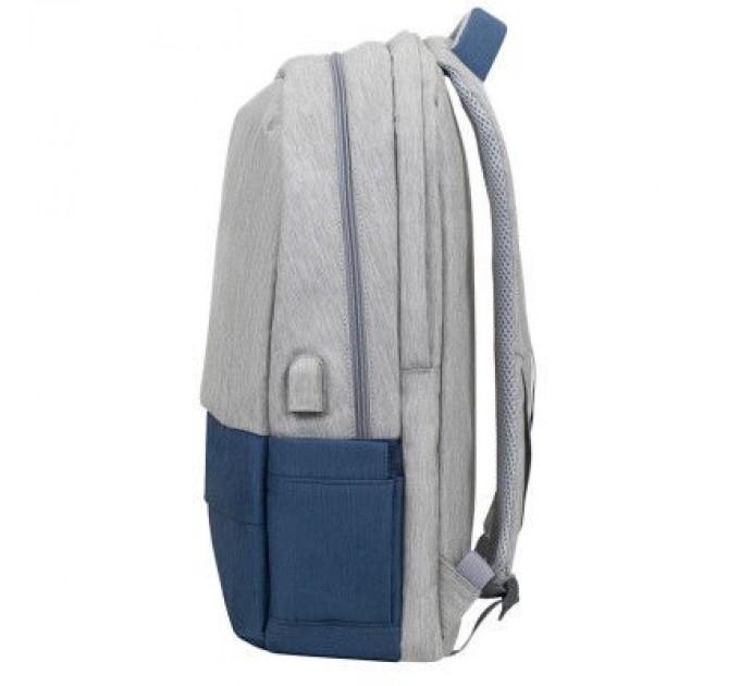 RivaCase Рюкзак для ноутбука RivaCase 17.3" 7567 Prater, Grey / Dark Blue (7567Grey/DarkBlue)