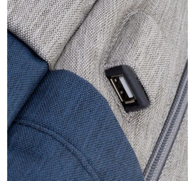 RivaCase Рюкзак для ноутбука RivaCase 17.3" 7567 Prater, Grey / Dark Blue (7567Grey/DarkBlue)