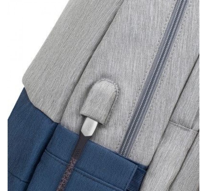 RivaCase Рюкзак для ноутбука RivaCase 17.3" 7567 Prater, Grey / Dark Blue (7567Grey/DarkBlue)