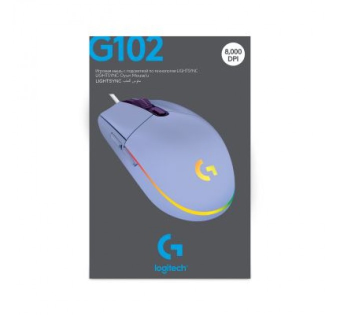 Logitech Мишка Logitech G102 Lightsync Lilac (910-005854)