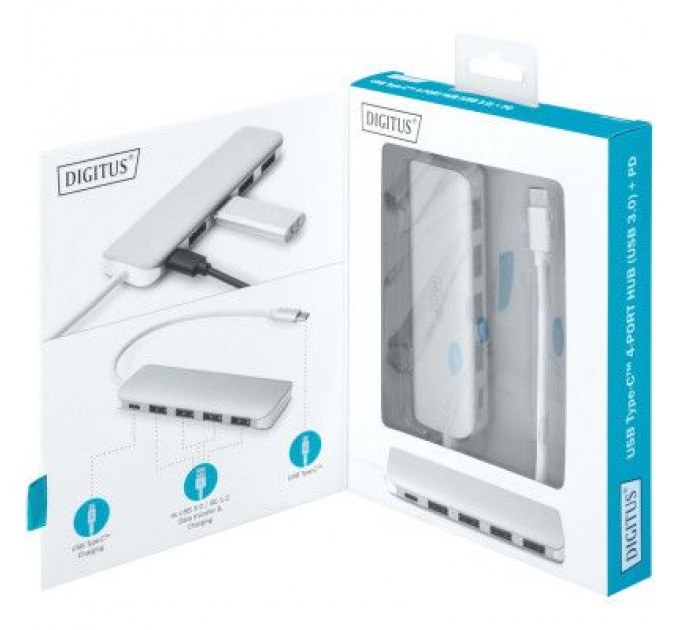 Digitus Концентратор Digitus USB Type-C, 4xUSB 3.0 (DA-70242-1)