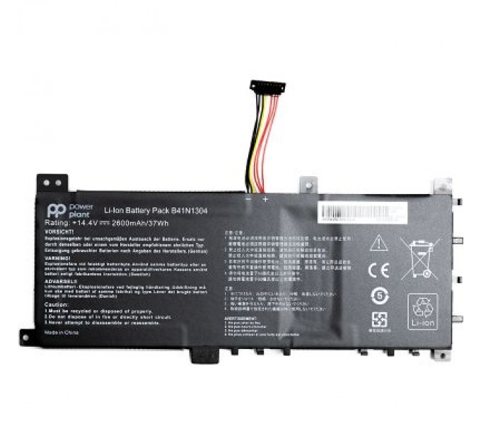 PowerPlant Акумулятор до ноутбука ASUS V451L (B41N1304) 14.4V 2600mAh PowerPlant (NB431403)