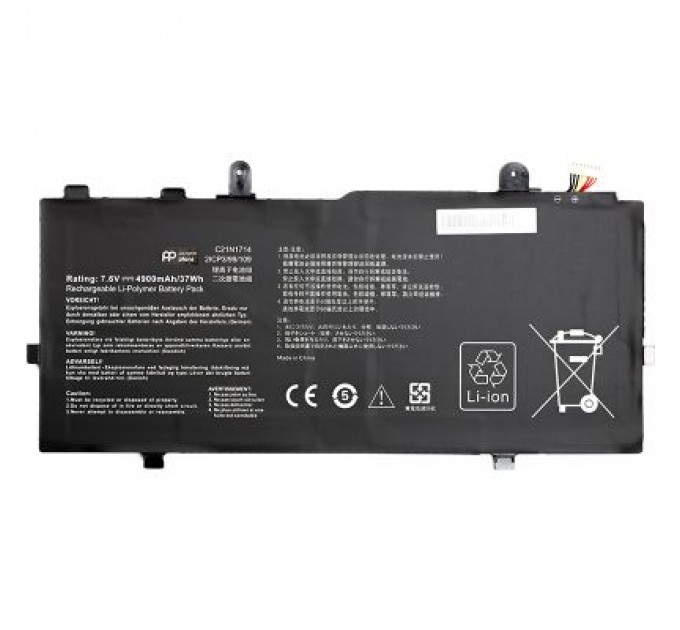 PowerPlant Акумулятор до ноутбука ASUS VivoBook Flip 14 TP401MA (C21N1714) 7.6V 4900mAh PowerPlant (NB431427)