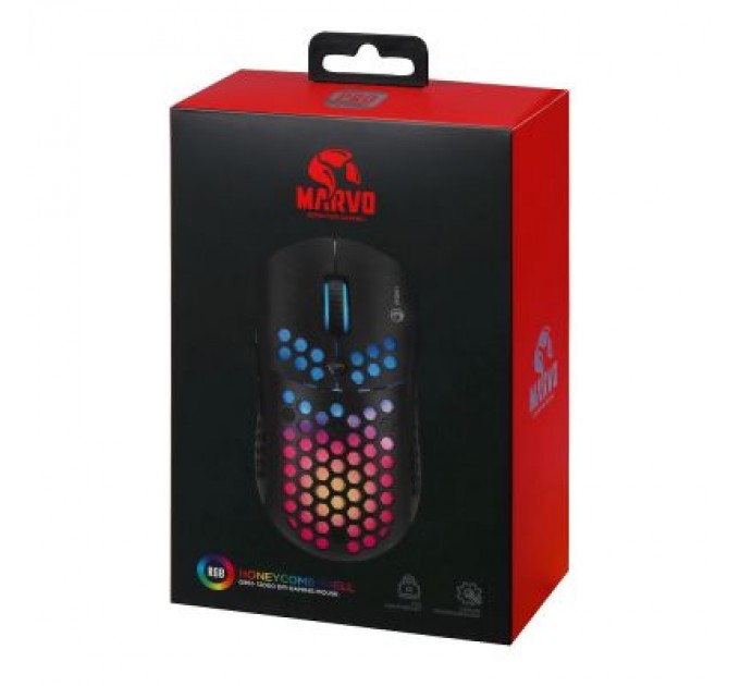 Marvo Мишка Marvo G961 RGB-LED USB Black (G961)