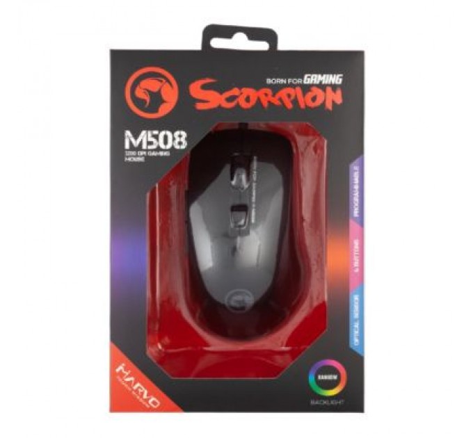 Marvo Мишка Marvo M508 Multi-LED USB Black (M508)