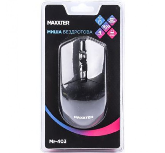 Maxxter Мишка Maxxter Mr-403 Wireless Black (Mr-403)